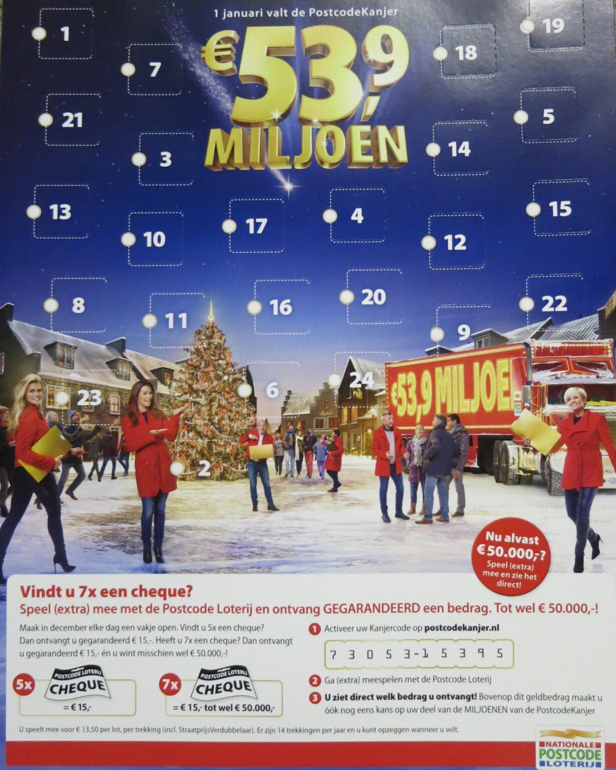 De Adventskalender van de Postcodeloterij